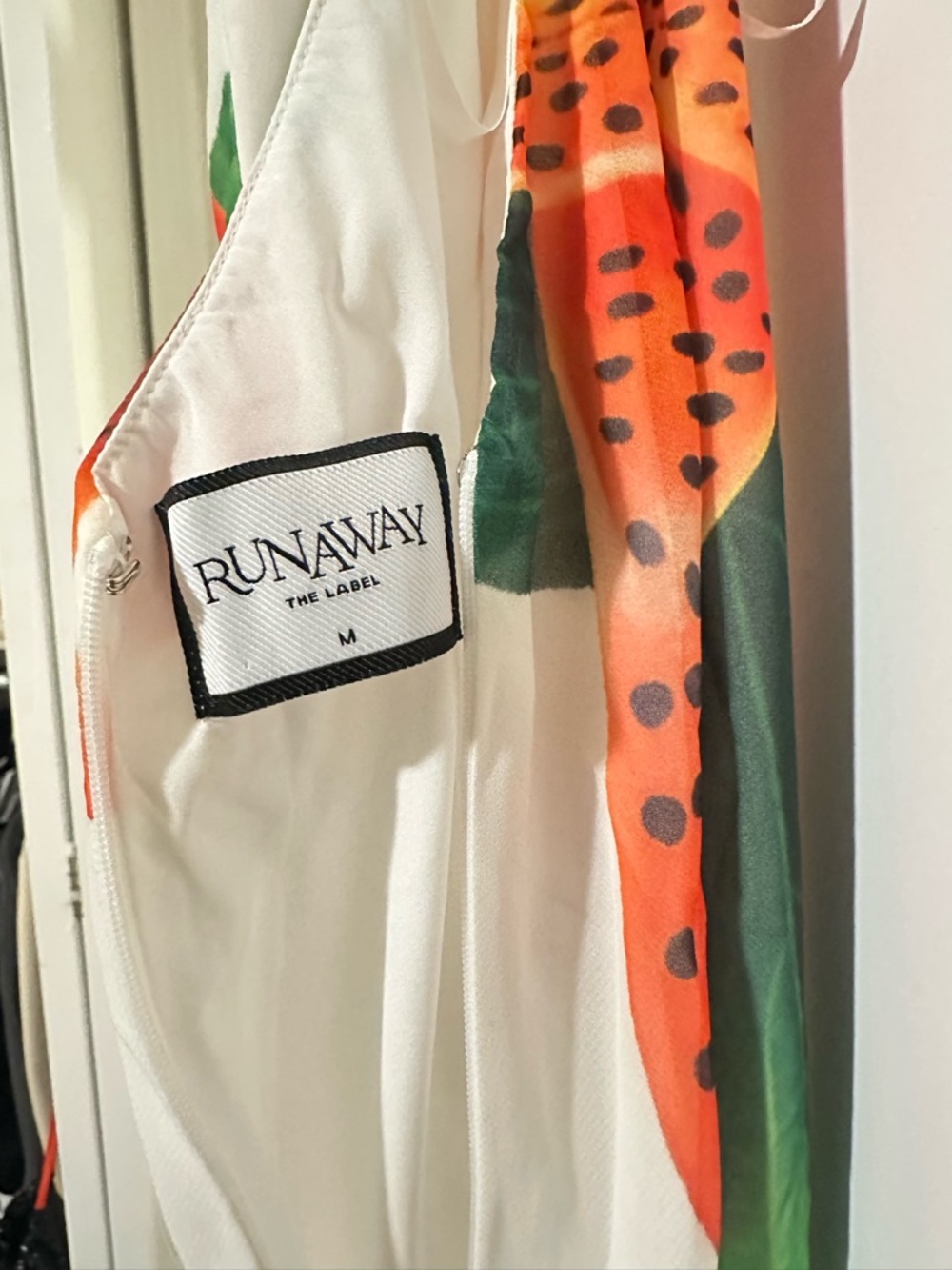Runaway the Label - Bridgette Maxi Dress with Orange-Red Tiger Lily Print - Picture 4 of 5